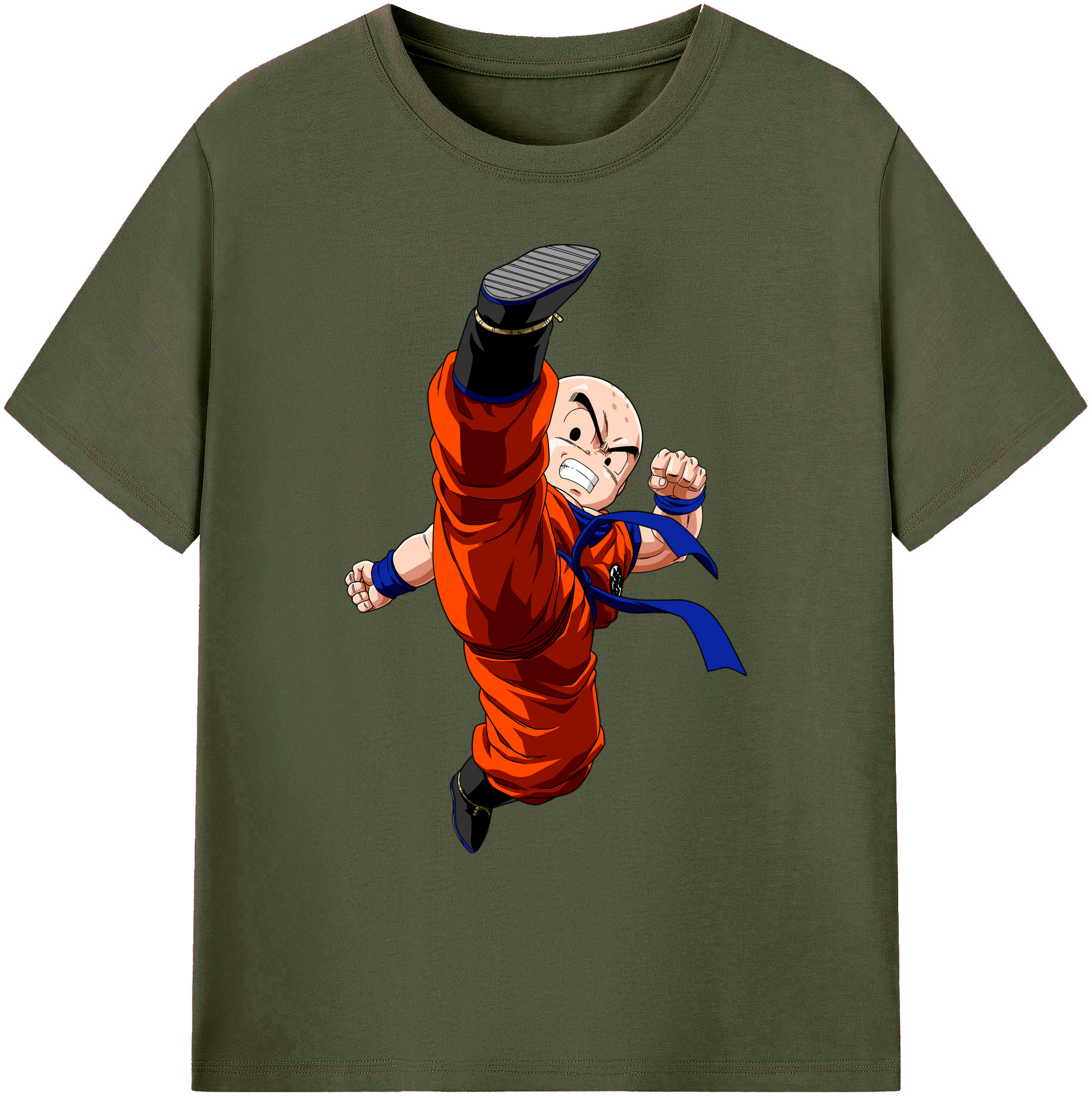 （画像用） ドラゴンボール クリリン DRAGON BALL krillin 綿100％ メンズ半袖Tシャツ｜肌触りやわらか＆通気性